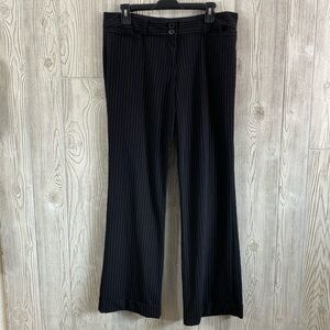 Star City Dana Black Pinstripe Flare Dress Pants 13